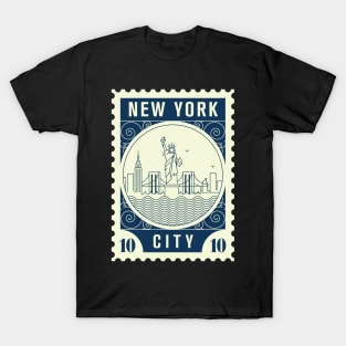 New York Stamp Design T-Shirt